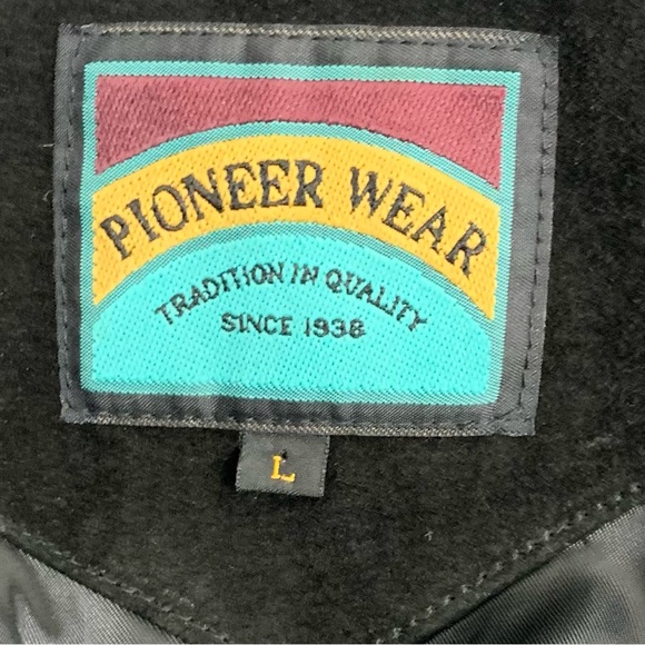Vintage Pioneer Wear Women L Suede Leather Jacket Concho Fringe Studded Western - Picture 15 of 16